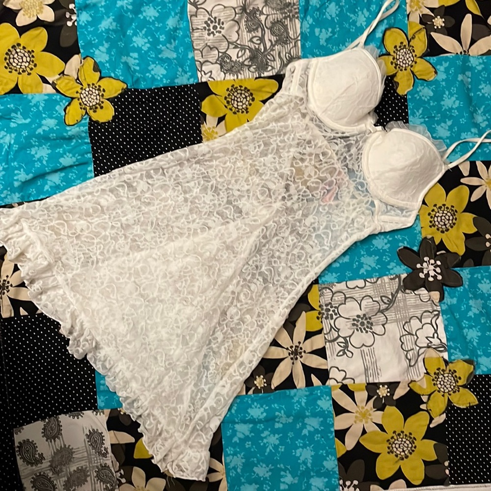 EUC Small Victoria’s Secret White ‘The Lacie’
